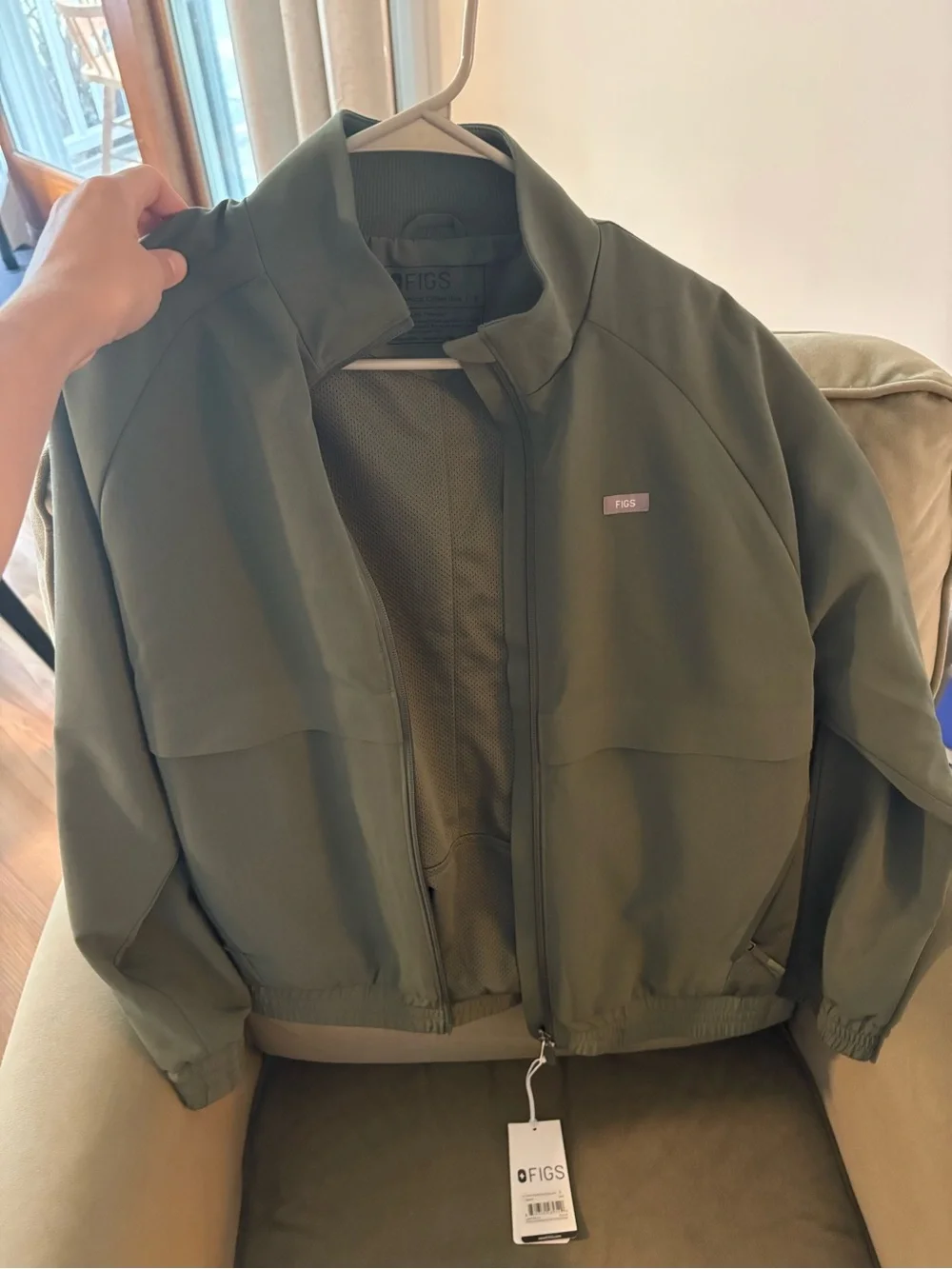 FIGS Full Set- Olive Utility Jacket, Jogger Scrub Pants & Underscrub